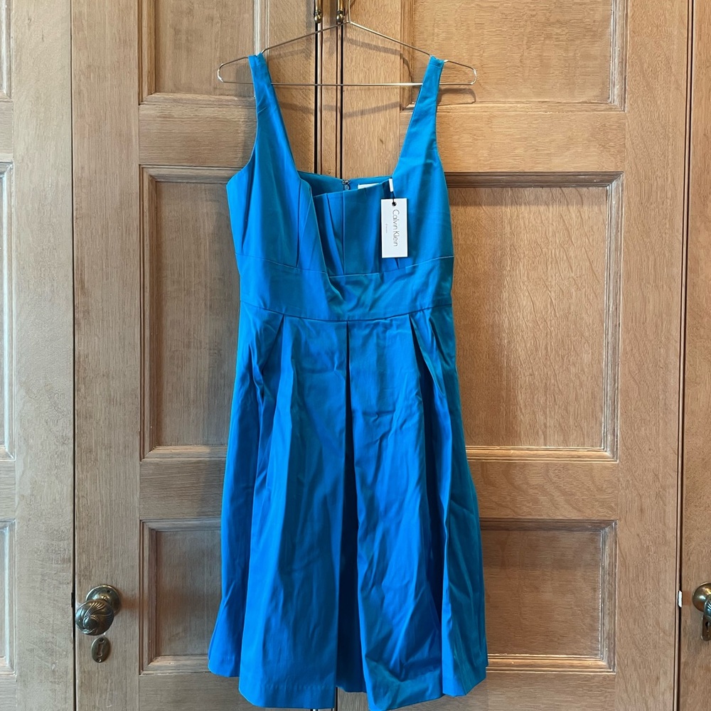 NWT Calvin Klein Blue Dress, Size 8